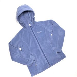COLUMBIA ❄️❄️❄️ fleece zipper front hooded jacket top ♦️ S